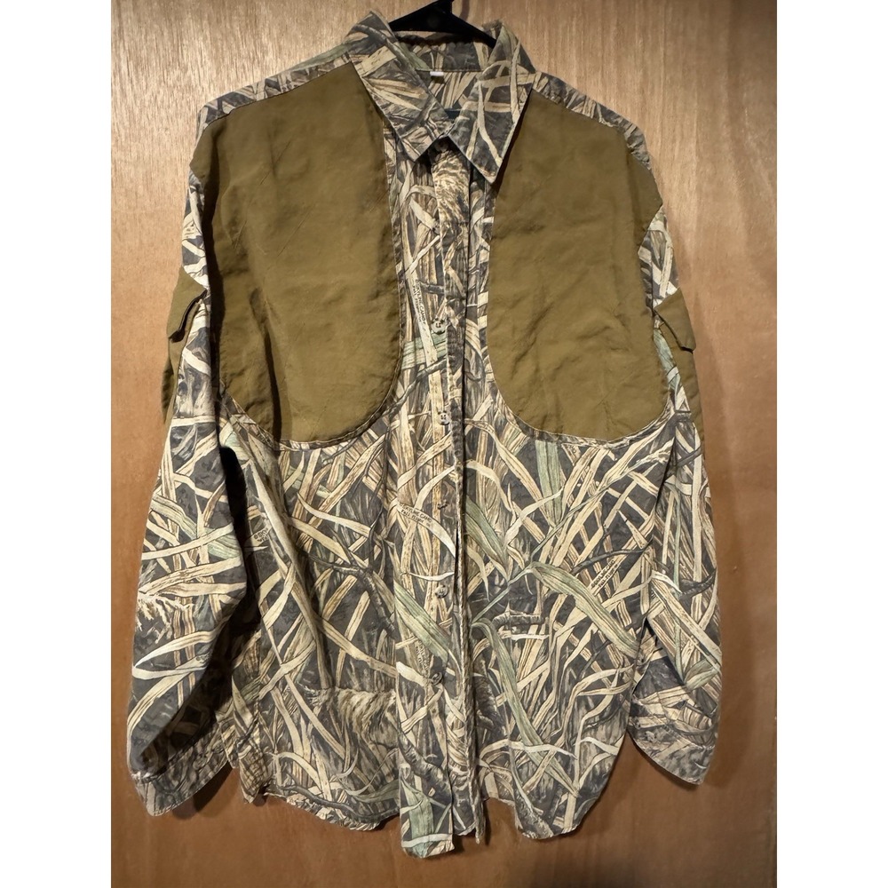 Orvis Shirt Mens Large Skyline Camo Quilted Hunting Button Up VTG Rare (R1)